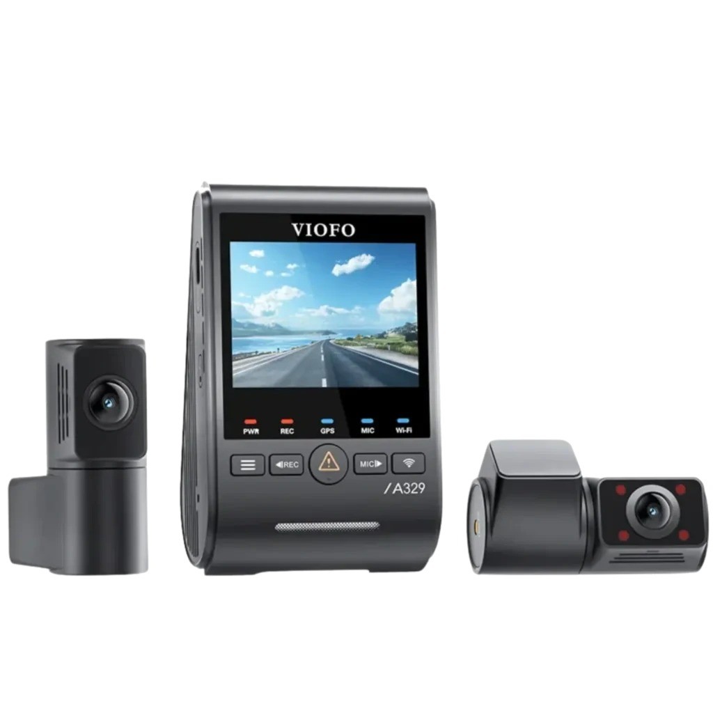 Dashcam VIOFO A329S 3CH 4K + 2K Trasera + 2K Fisheye WiFi 6 140° + 160° + 210° GPS HDR visión nocturna supercondensador