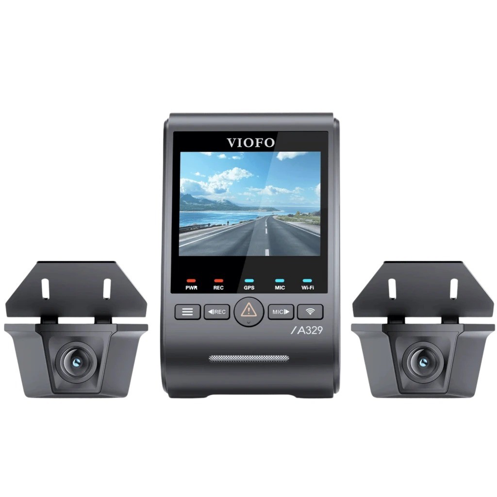 Dashcam VIOFO A329WW 3CH 4K 30FPS Sony STARVIS 2 Triple con cámaras traseras impermeables WiFi 2,4 pulgadas
