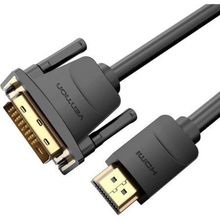 Cable Conversor Vention DVI Macho - HDMI Macho Negro