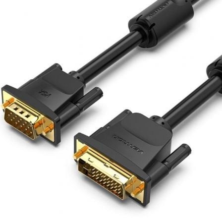 Cable Conversor Vention DVI-I Macho - VGA Macho 2m Negro