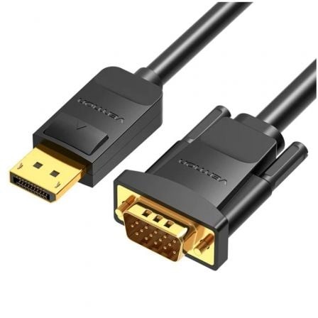 Cable Conversor Vention DisplayPort Macho - VGA Macho Negro