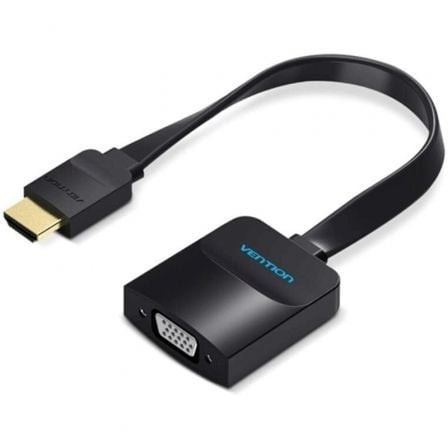 Cable Conversor Vention HDMI Macho VGA Hembra - Jack 3.5 Hembra 20cm Negro