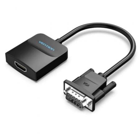 Conversor Vention VGA Macho - HDMI Hembra 15cm Negro