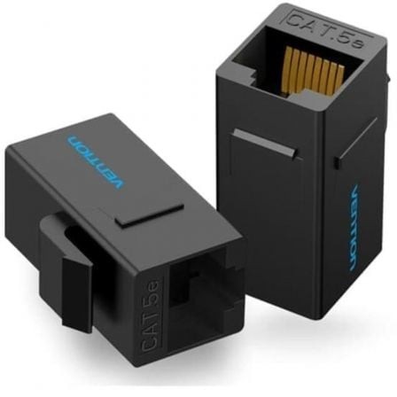 Adaptador Conector RJ45 Cat5e UTP RJ45 Hembra - RJ45 Hembra Negro