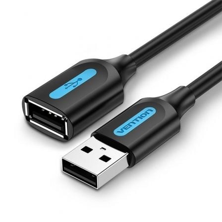 Cable Alargador USB 2.0 Vention USB Macho - USB Hembra 480Mbps Negro