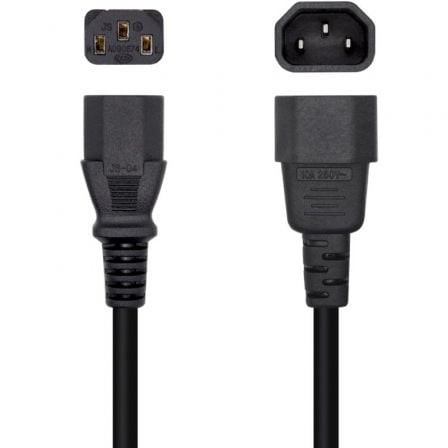 Cable Alimentación Aisens C13 Hembra - C14 Macho Hasta 1500W 3m Negro