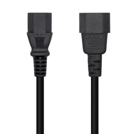 Cable Alimentación Aisens IEC C13 Hembra - IEC C14 Macho 10m Negro