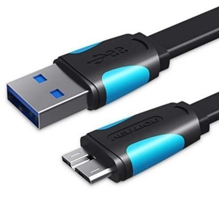 Cable USB 3.0 Vention MicroUSB Macho - USB Macho 10W 5Gbps Azul y Negro