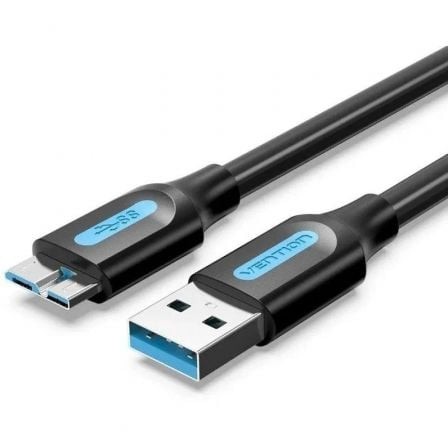 Cable USB 3.0 Vention USB Macho - MicroUSB Macho Hasta 10W 5Gbps Negro