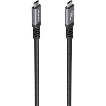 Cable USB 3.2 Tipo-C Aisens USB Tipo-C Macho - USB Tipo-C Macho Hasta 60W 5Gbps 7m Negro
