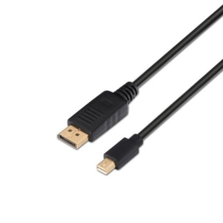 Cable Mini DisplayPort 1.2 4K Aisens DisplayPort Macho - Mini DisplayPort Macho Hasta 5W 2300Mbps 2m Negro