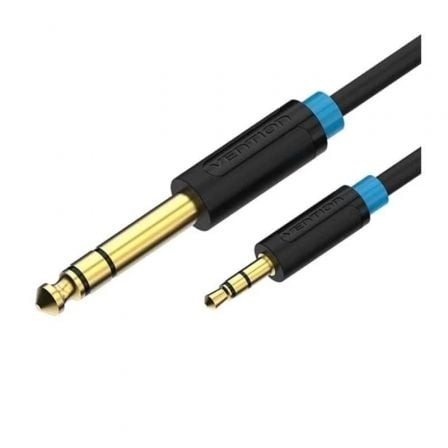 Cable Estéreo Vention Jack 6.5 Macho - Jack 3.5 Macho Negro