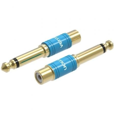 Adaptador Jack Vention RCA Hembra - Jack 6.5 Macho Azul