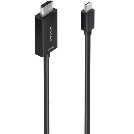 Cable Conversor Aisens Mini DisplayPort Macho - HDMI 4K Macho Negro