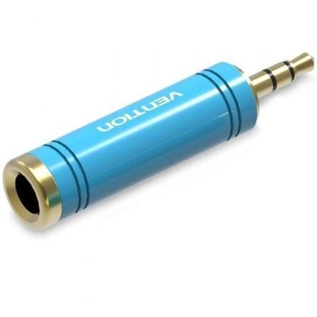 Adaptador Jack Vention Jack 3.5 Macho - Jack 6.5 Hembra Azul