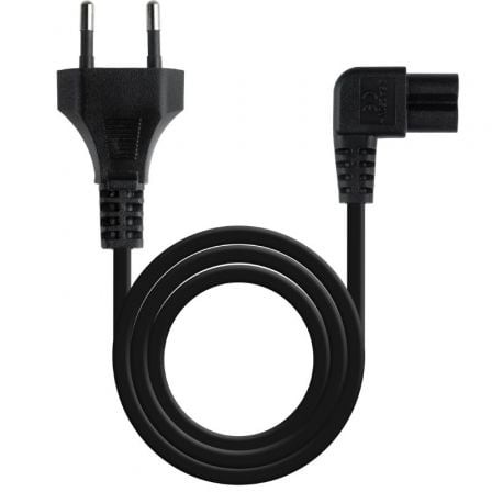 Cable Alimentación Acodado Nanocable CEE7 16 Macho - C7 Hembra 3m Negro