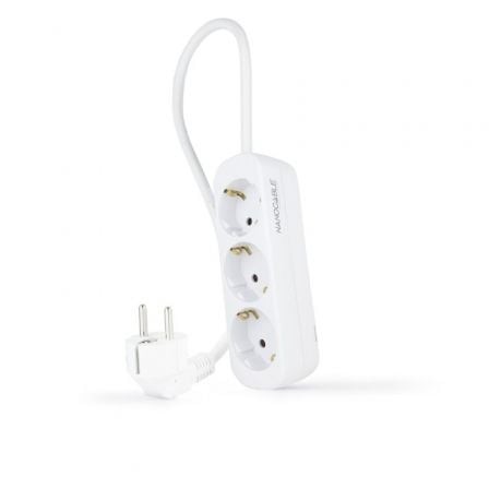 Regleta Nanocable 3 Tomas de Corriente Cable 1.4m