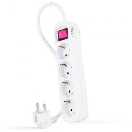 Regleta con Interruptor Nanocable 4 Tomas de Corriente Cable 1.4m