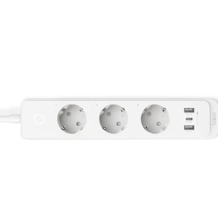 Regleta Inteligente TP-Link 3 Tomas de corriente 2 USB Tipo-A 1 USB Tipo-C WiFi Blanca