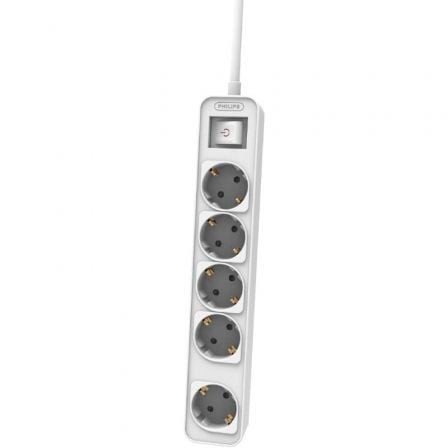 Regleta con Interruptor Philips CHP2154W 12 5 Tomas de corriente Cable 1.5m Blanco