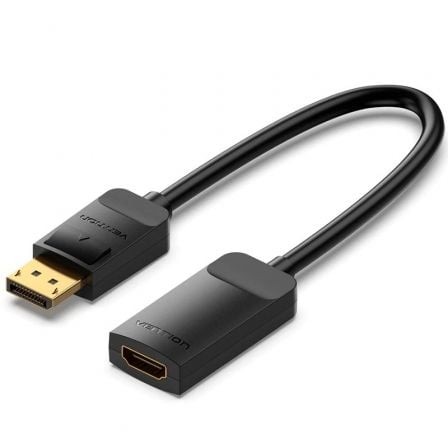 Cable Conversor Vention DisplayPort Macho - HDMI 4K Hembra 15cm Negro