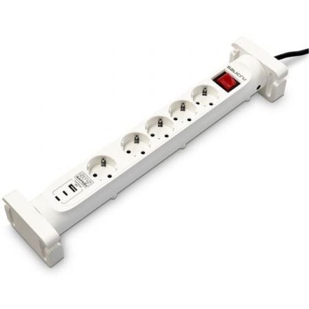 Regleta con interruptor Salicru SAFE 5S+ 4 Tomas de corriente 1 Master 2 USB Tipo-C 1 USB Cable 1.4m Blanca