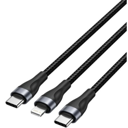 Cable USB Tipo-C Vention USB Tipo-C Macho - Lightning Macho USB Tipo-C Macho 60W 480Mbps 1.2m Negro