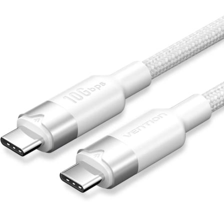 Cable USB 3.2 Tipo-C 5A Vention USB Tipo-C Macho - USB Tipo-C Macho Hasta 100W 10Gbps