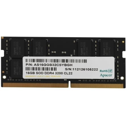 Memoria RAM Apacer ES.16G21.PSH 16GB DDR4 3200MHz CL22 SO-DIMM