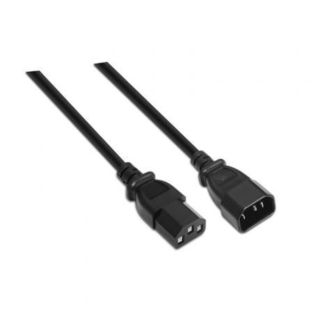 Cable Alargador de Alimentación CPU Aisens IEC C13 Hembra - IEC C14 Macho Hasta 1500W 1.5m Negro