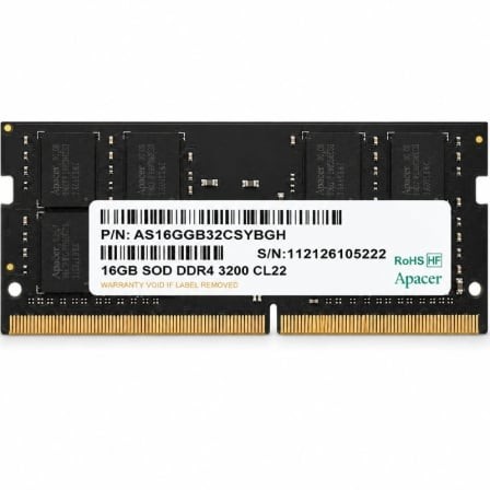 Memoria RAM Apacer ES.16G21.GSH 16GB DDR4 3200MHz CL22 SO-DIMM