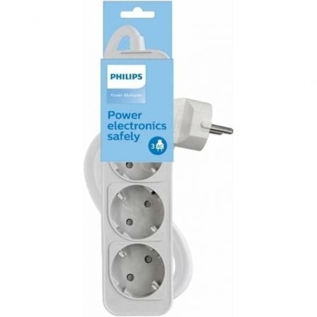 Regleta con Interruptor Philips CHP2134W 12 3 Tomas de corriente Cable 1.5m Blanco