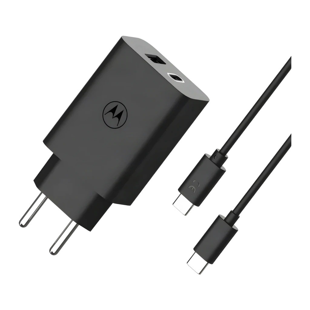Cargador de dispositivos móviles Motorola TurboPower 50W Duo Negro USB-A + USB-C