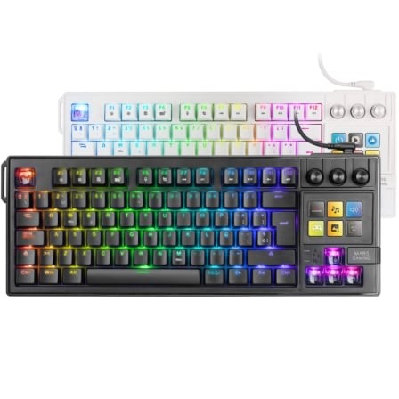 Teclado Gaming Mecánico Mars Gaming MK-MASTER Switch Rojo Negro Incluye SmartDeck