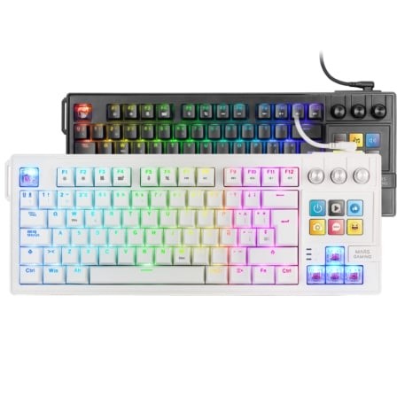 Teclado Gaming Mecánico Mars Gaming MK-MASTER Switch Rojo Blanco Incluye SmartDeck