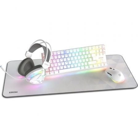 Pack Gaming Krom Klass Teclado RGB + Ratón Óptico RGB + Alfombrilla + Auriculares RGB