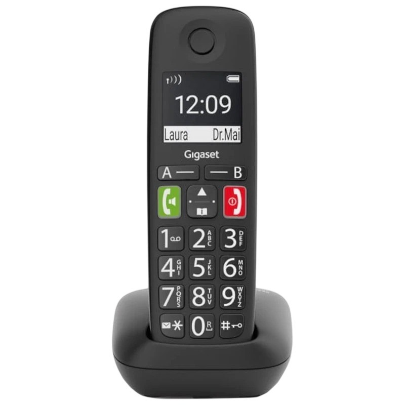 Gigaset S30852-H2901-D201 DECT/analógico Negro identificador de llamadas manos libres Teléfono inalámbrico