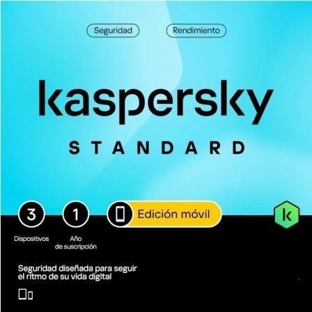 Kaspersky Standard Mobile para Android, 3 dispositivos, 1 año (licencia física)