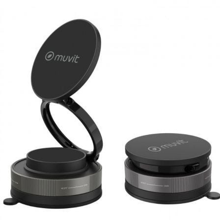 Soporte de Smartphone para Coche Muvit For Change MCCHL0035, Negro