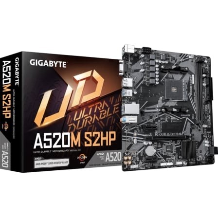 Placa Base Gigabyte A520M S2HP Socket AM4 DDR4 PCIe 3.0 Micro ATX
