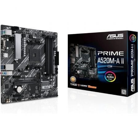 Placa Base Asus Prime A520M-A II/CSM Socket AM4 DDR4 PCIe 3.0 Micro ATX