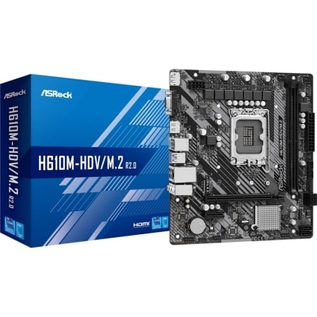 Placa Base Asrock H610M-HDV M2 R2 Socket 1700 DDR4 PCIe 4.0 Micro ATX