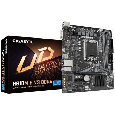 Placa Base Gigabyte H610M H V3 DDR4 Socket 1700 DDR4 PCIe 4.0 Micro ATX