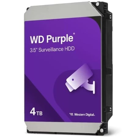 Disco Duro Western Digital WD Purple Surveillance 4TB 3.5" SATA III 128MB