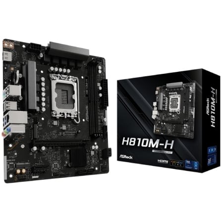 Placa Base Asrock H810M-H Socket 1851 DDR5 PCIe 4.0 Micro ATX