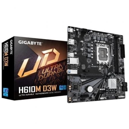 Placa Base Gigabyte H610M D3W Socket 1700 DDR5 PCIe 4.0 Micro ATX