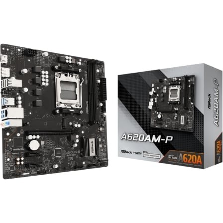 Placa Base Asrock A620AM-P DDR5 PCIe 4.0 Socket AM5 Micro ATX