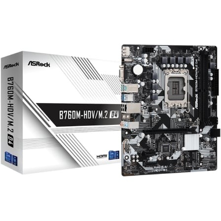 Placa Base Asrock B760M-HDV M2 D4 Socket 1700 DDR4 PCIe 4.0 Micro ATX