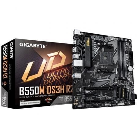 Placa Base Gigabyte B550M DS3H R2 Socket AM4 DDR4 PCIe 4.0 Micro ATX