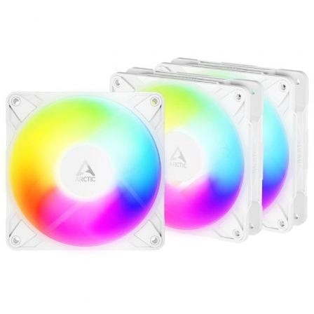 Pack de 3 Ventilador Arctic P12 Pro Reverse A-RGB 12cm Blanco
